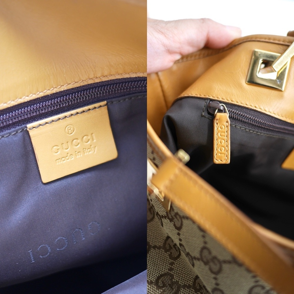 🍓GUCCI Canvas Shoulder Bag - Picture 9 of 14